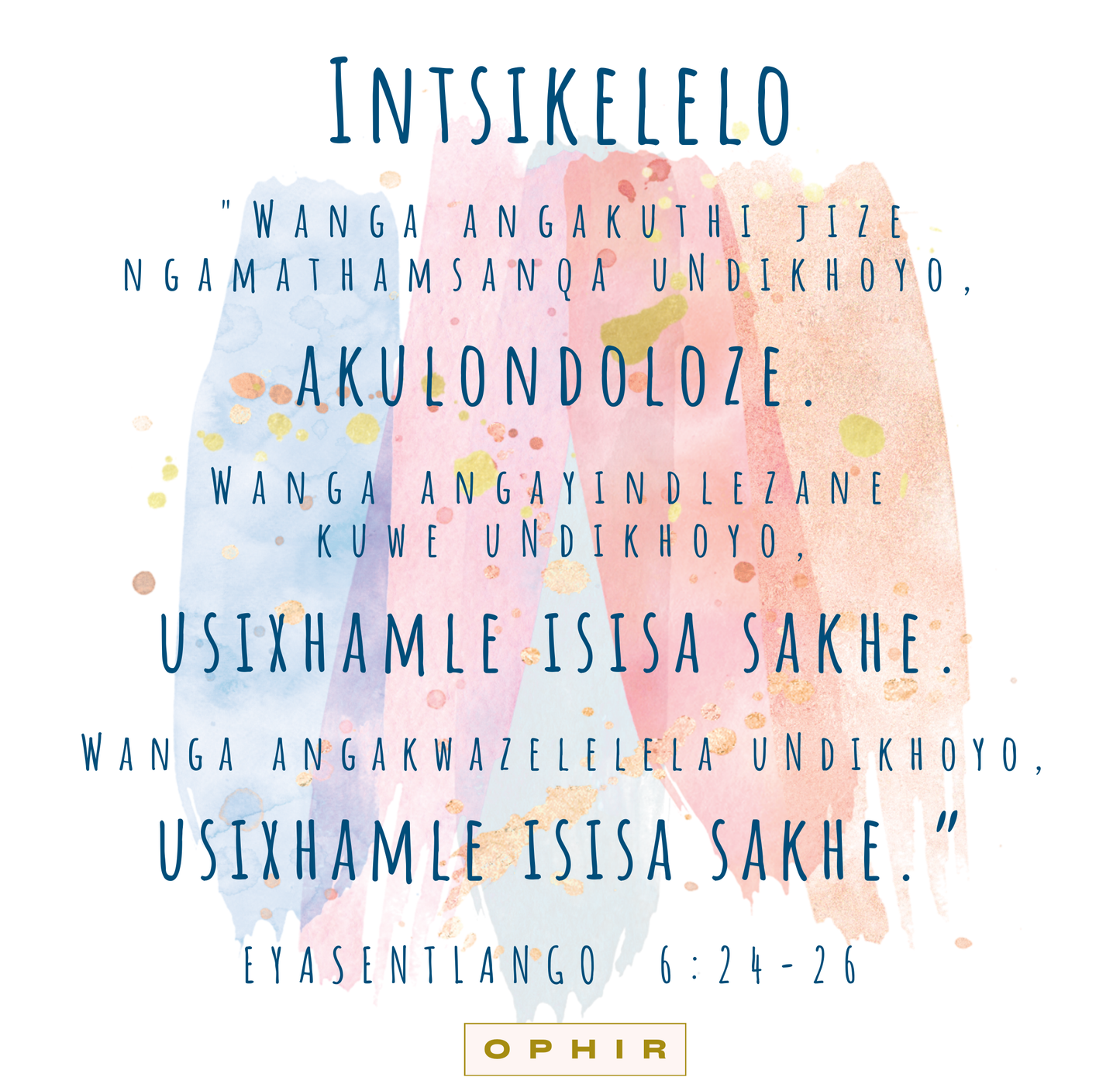 "THE BLESSING" FOR GIRLS (XHOSA-KIDS)