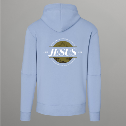 JOHN 10:10 PREMIUM MENS HOODIE (ENGLISH)