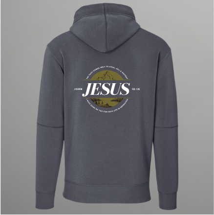 JOHN 10:10 PREMIUM MENS HOODIE (ENGLISH)