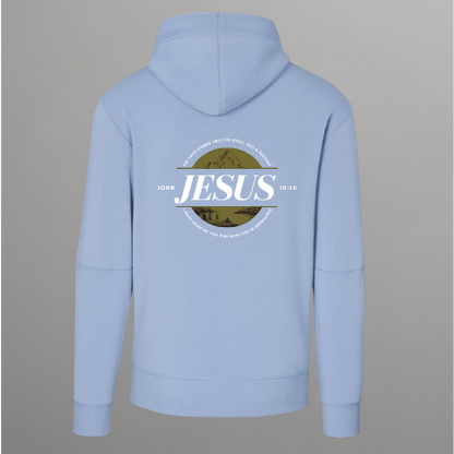 JOHN 10:10 PREMIUM MENS HOODIE (ENGLISH)