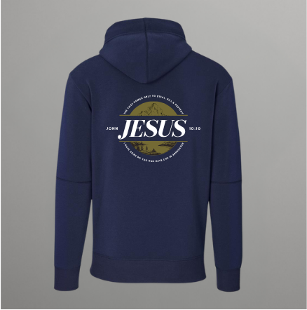 JOHN 10:10 PREMIUM MENS HOODIE (ENGLISH)